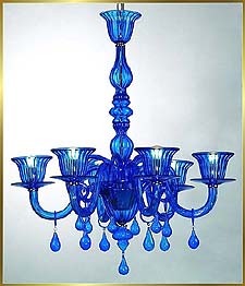Murano Chandeliers Model: MD8016-6 BLUE